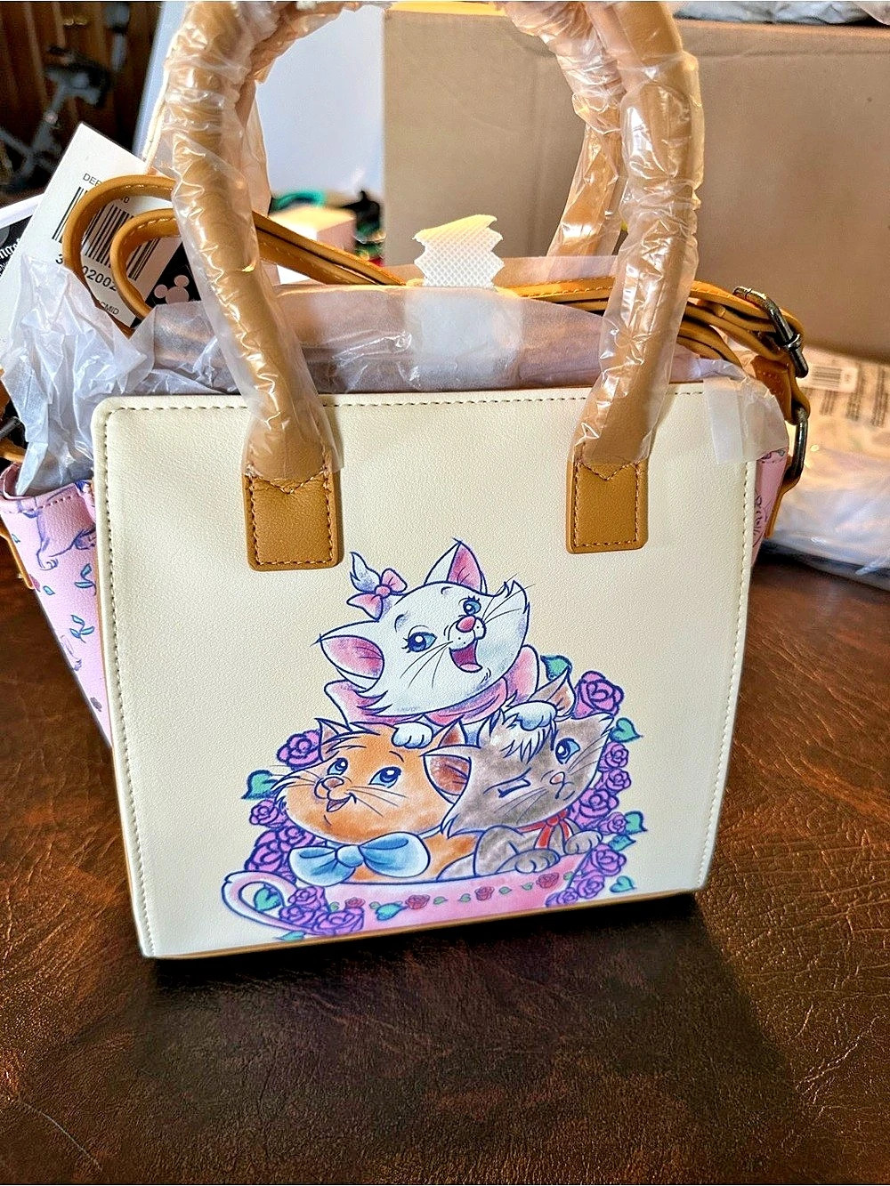 Loungefly Disney Aristocats Floral Satchel Marie Toulouse Berlioz NWT